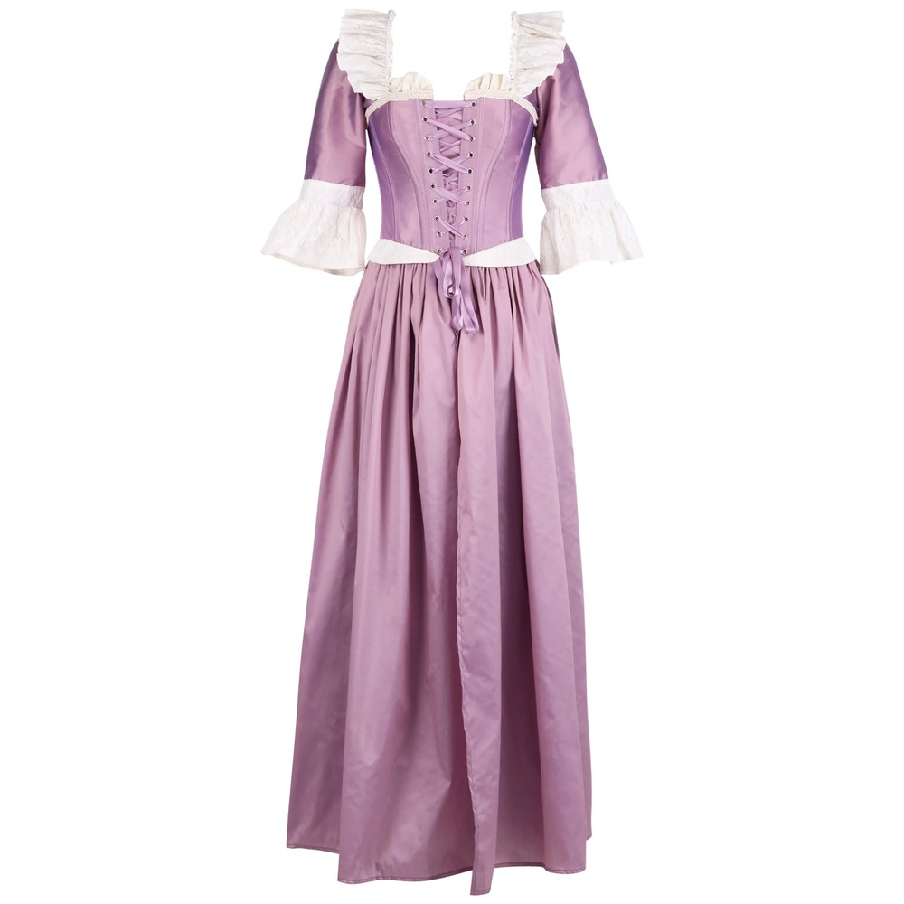 Attitude Corsets - Rayann Rococo Overbust Langes Korsett Kleid - Lila
